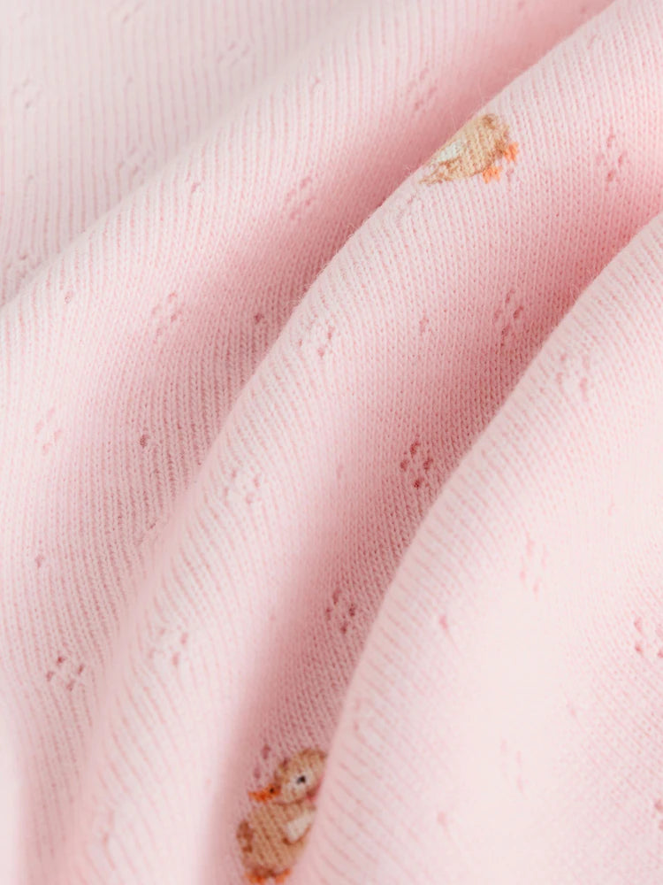 |BabyGirl| Pacote Com 4 Leggings Rosa/Marrom/Coração Para Bebês (0 meses a 2 anos)