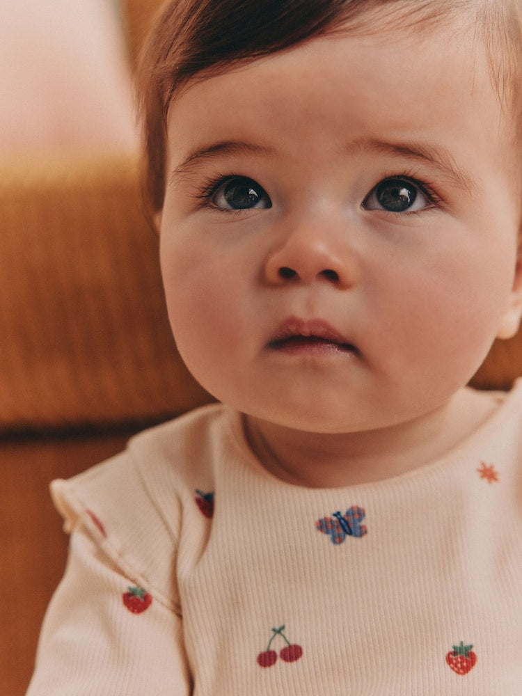 |BabyGirl| Conjunto De 2 Peças De Blusa e Leggings Com Estampa De Personagem Brilhante em creme para bebê (0 meses a 2 anos)