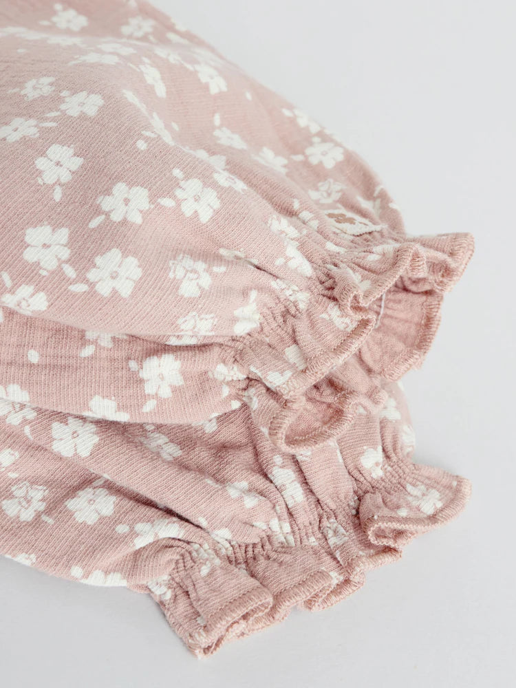 |BabyGirl| Conjunto De Blusa e Calça De Manga Comprida Branca/Marrom Para Bebê, 2 Peças (0 meses a 2 anos)