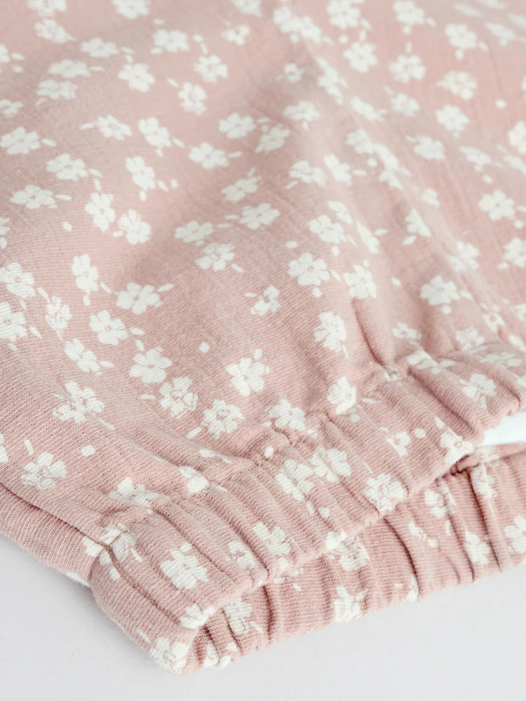 |BabyGirl| Conjunto De Blusa e Calça De Manga Comprida Branca/Marrom Para Bebê, 2 Peças (0 meses a 2 anos)