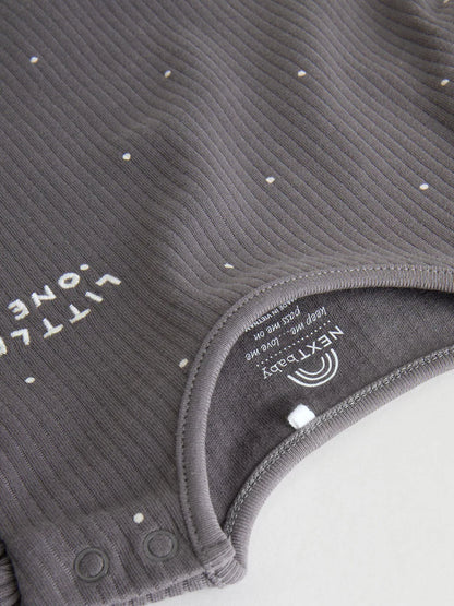 |BabyGirl| Conjunto De 3 Peças De Blusa e Leggings De Manga Comprida Com Colete Floral Cinza para bebê (0 meses a 2 anos)