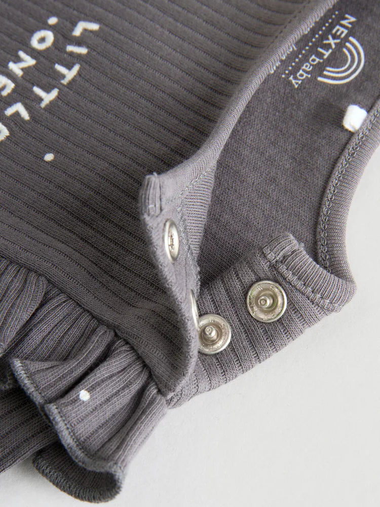 |BabyGirl| Conjunto De 3 Peças De Blusa e Leggings De Manga Comprida Com Colete Floral Cinza para bebê (0 meses a 2 anos)