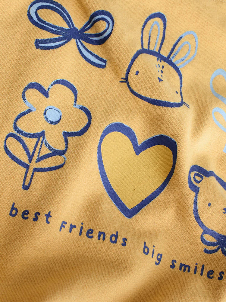 |BabyGirl| Conjunto De Blusa e Leggings De Manga Comprida Xadrez Amarelo/Azul Para Bebê, 2 peças (0 meses a 2 anos)