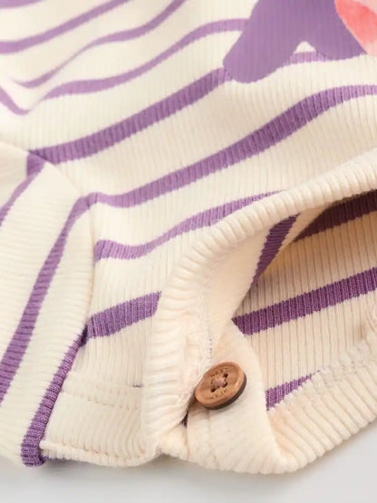 |BabyGirl| Conjunto De Blusa e Leggings De Manga Comprida Para Bebês, 2 Peças (0 meses a 2 anos)