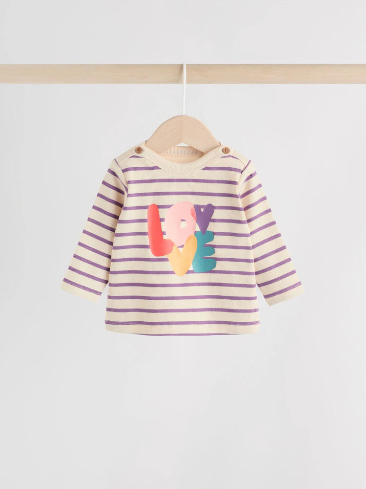 |BabyGirl| Conjunto De Blusa e Leggings De Manga Comprida Para Bebês, 2 Peças (0 meses a 2 anos)