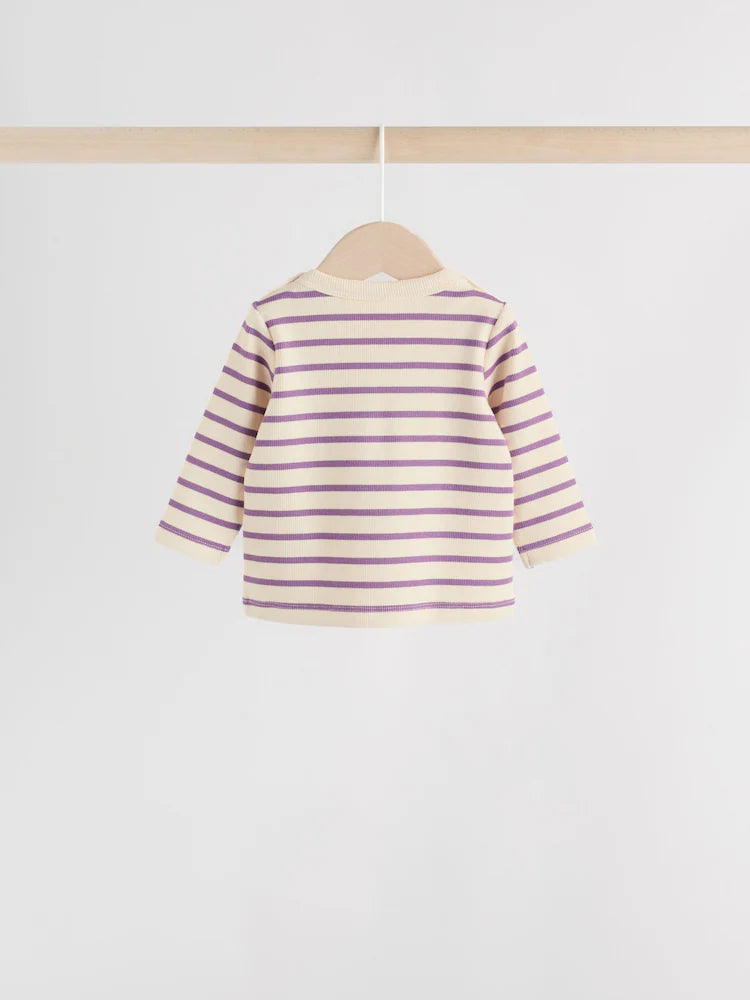 |BabyGirl| Conjunto De Blusa e Leggings De Manga Comprida Para Bebês, 2 Peças (0 meses a 2 anos)