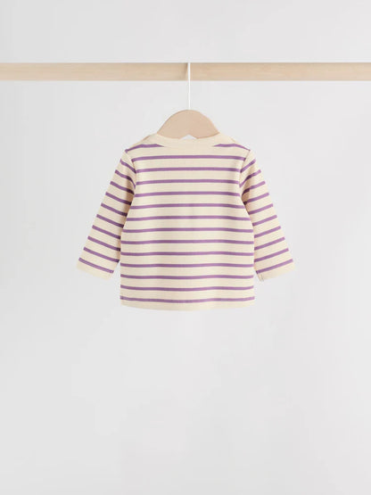 |BabyGirl| Conjunto De Blusa e Leggings De Manga Comprida Para Bebês, 2 Peças (0 meses a 2 anos)