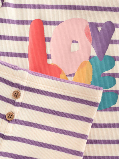 |BabyGirl| Conjunto De Blusa e Leggings De Manga Comprida Para Bebês, 2 Peças (0 meses a 2 anos)