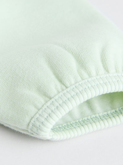 |BabyGirl| Conjunto De 2 Peças De Suéter e Leggings Com Babados e Gola Alta Verde Sálvia/Creme (0 meses a 2 anos)