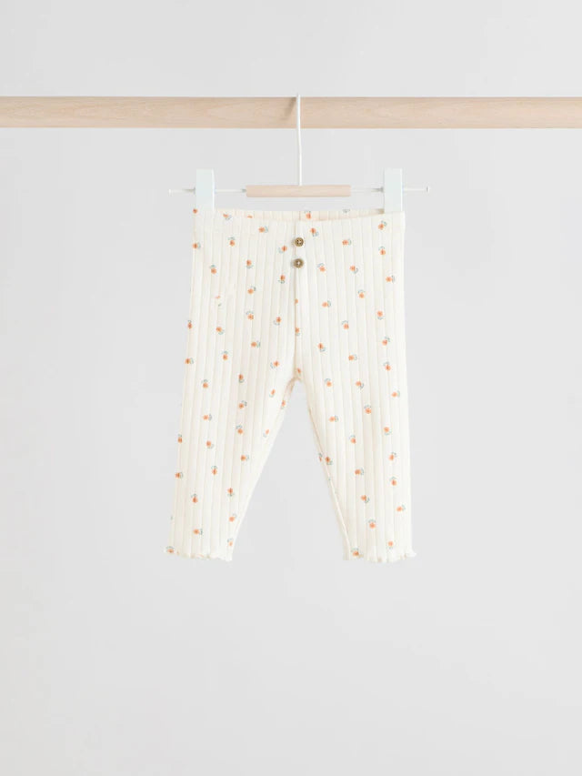 |BabyGirl| Conjunto De 2 Peças De Suéter e Leggings Com Babados e Gola Alta Verde Sálvia/Creme (0 meses a 2 anos)