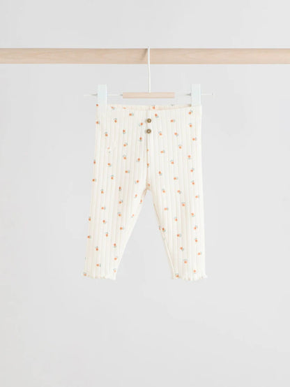|BabyGirl| Conjunto De 2 Peças De Suéter e Leggings Com Babados e Gola Alta Verde Sálvia/Creme (0 meses a 2 anos)