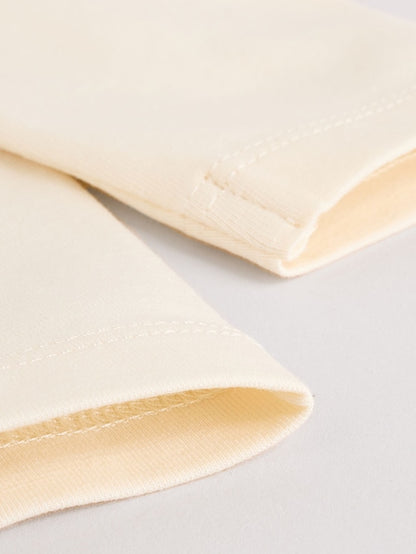 |BabyGirl| Conjunto De Blusa e Leggings De Manga Comprida Com Listras Creme Bunny Baby