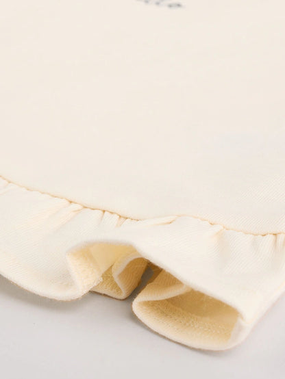 |BabyGirl| Conjunto De Blusa e Leggings De Manga Comprida Com Listras Creme Bunny Baby