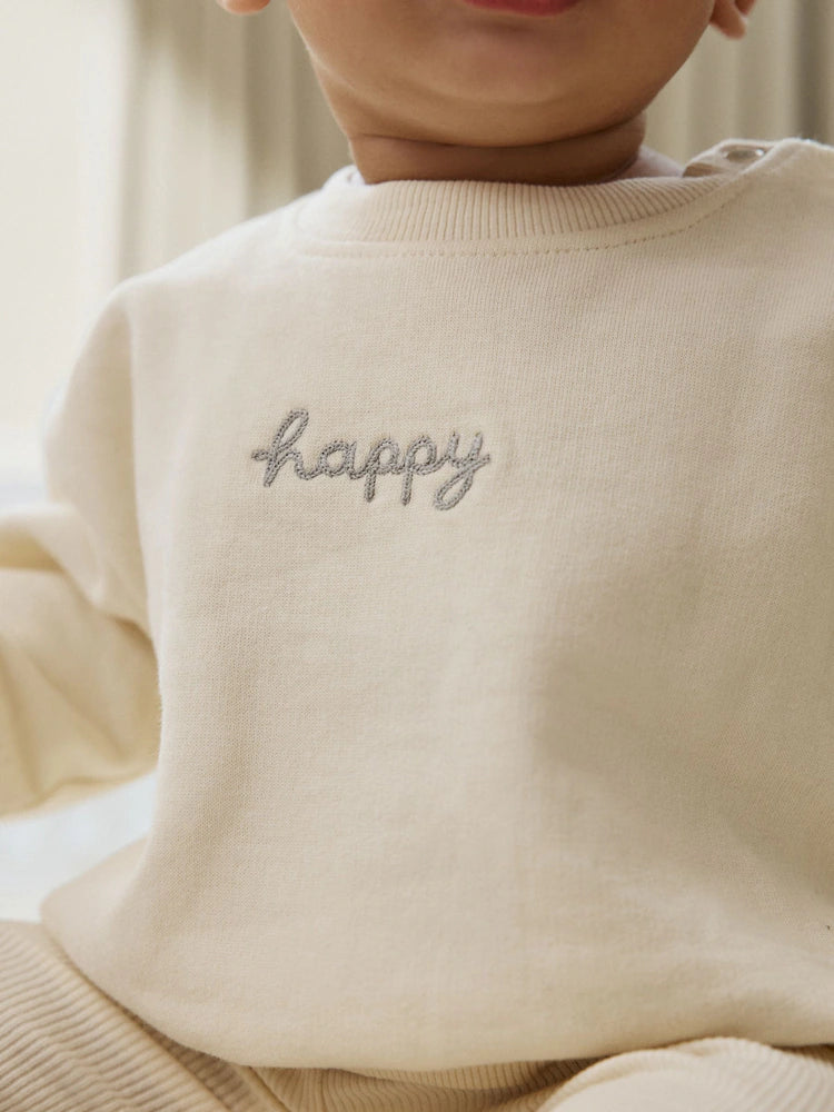 |BabyGirl| Conjunto De Suéter e Leggings Creme Para Bebê, 2 Peças (0 meses a 2 anos)