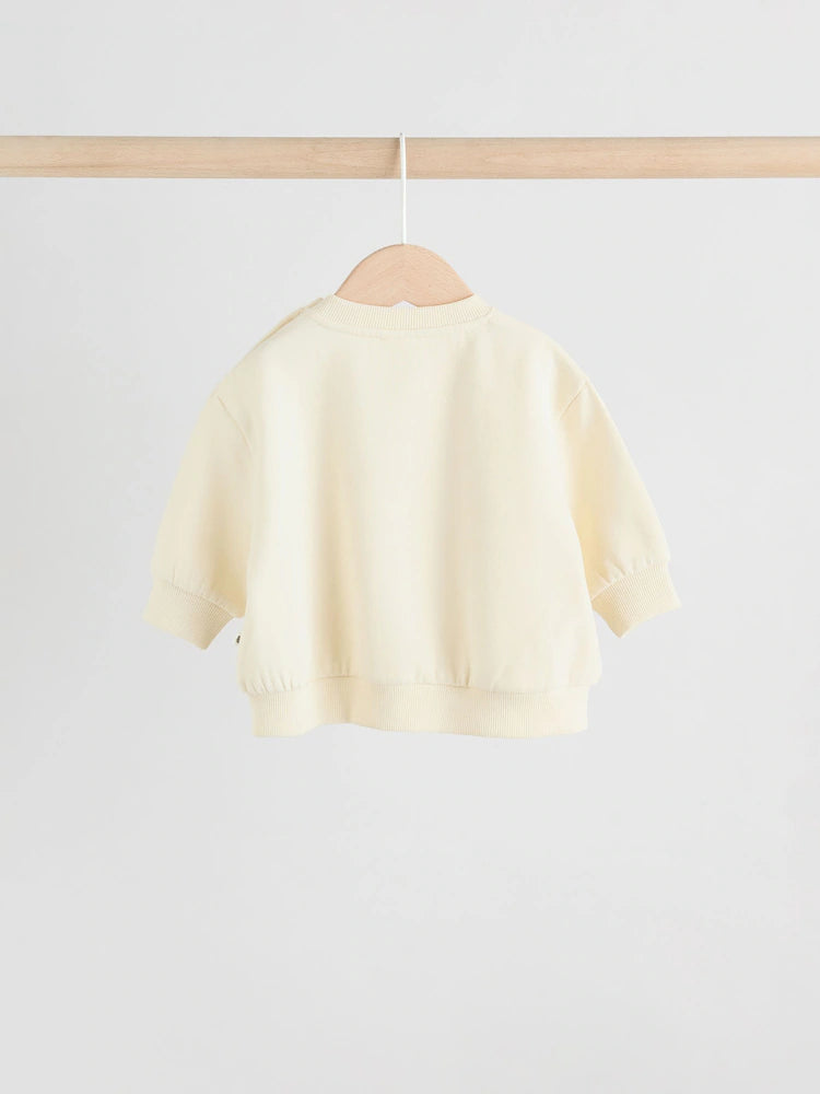 |BabyGirl| Conjunto De Suéter e Leggings Creme Para Bebê, 2 Peças (0 meses a 2 anos)