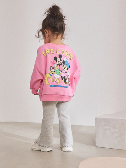 |Girl| Conjunto De Blusa e Calça Flare Rosa Disney Mickey Mouse e Seus Amigos (3 meses a 7 anos)