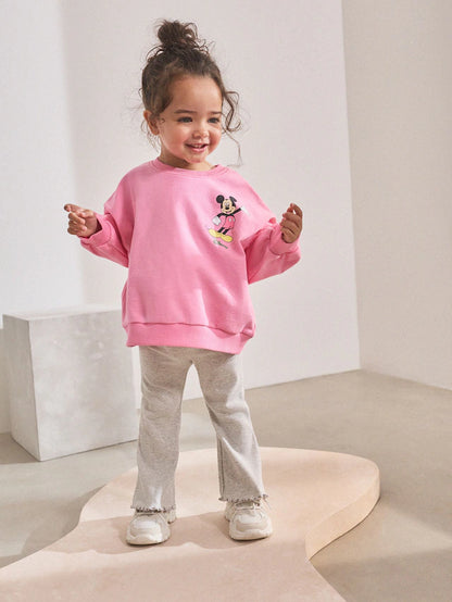 |Girl| Conjunto De Blusa e Calça Flare Rosa Disney Mickey Mouse e Seus Amigos (3 meses a 7 anos)