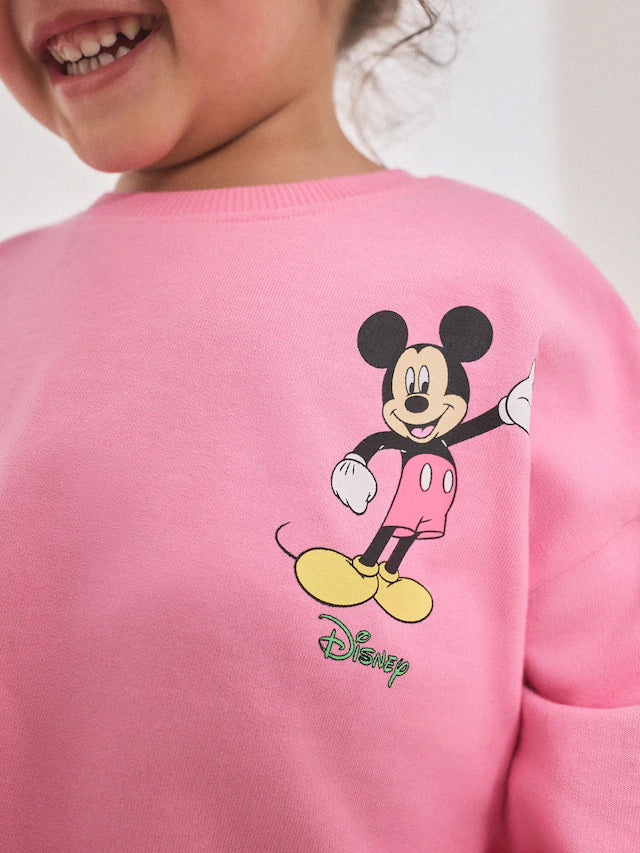 |Girl| Conjunto De Blusa e Calça Flare Rosa Disney Mickey Mouse e Seus Amigos (3 meses a 7 anos)