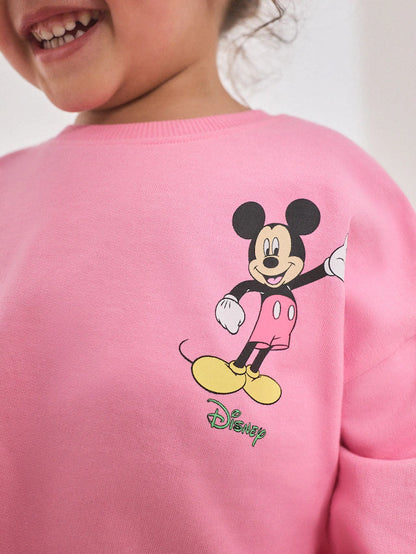 |Girl| Conjunto De Blusa e Calça Flare Rosa Disney Mickey Mouse e Seus Amigos (3 meses a 7 anos)