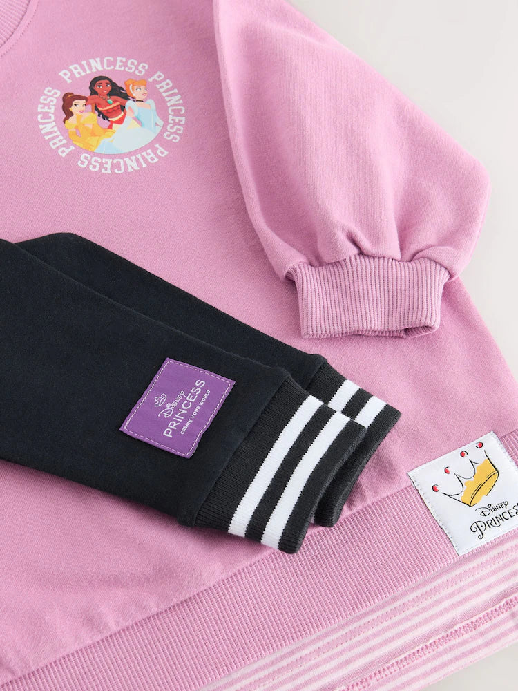 |Girl| Conjunto De Blusa e Leggings De Manga Comprida Roxas Da Princesa Disney (3 meses a 7 anos)