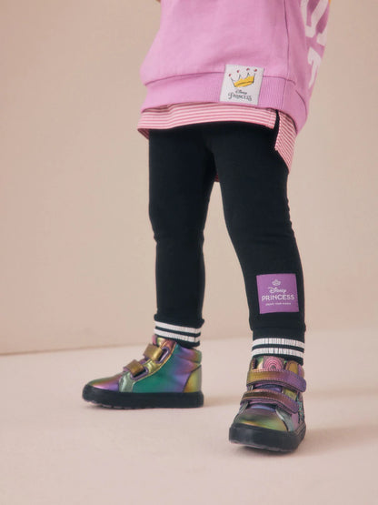 |Girl| Conjunto De Blusa e Leggings De Manga Comprida Roxas Da Princesa Disney (3 meses a 7 anos)