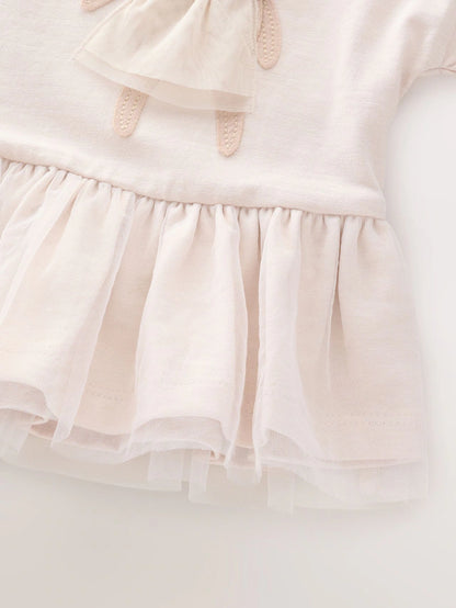 |Girl| Conjunto De Blusa e Leggings De Manga Curta Com Estampa De Coelho Rosa Claro (3 meses a 7 anos)