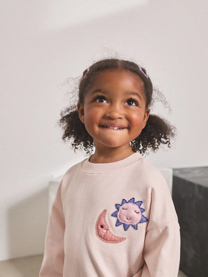 |Girl| Conjunto De Blusa e Calça Flare Pink Stars (3 meses a 7 anos)