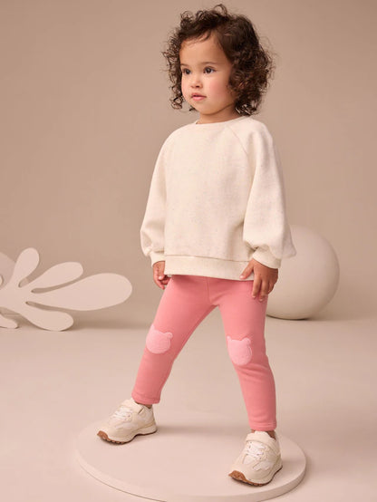 |Girl| Leggings Rosa Aconchegantes (3 meses a 7 anos)