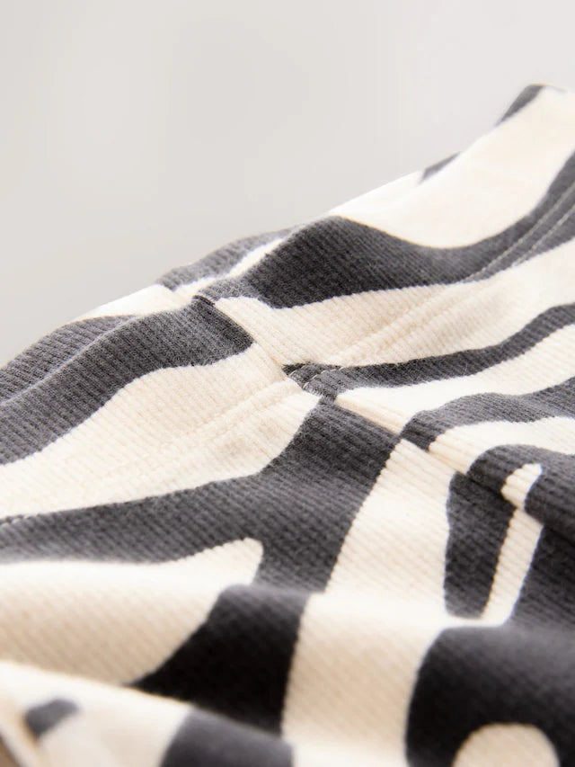 |Girl| Legging Flare Preta/Branca (3 meses a 7 anos)