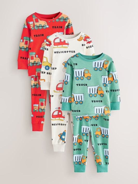 |Boy| Pacote Com 3 Pijamas Multi Snuggle (9 meses a 10 anos)