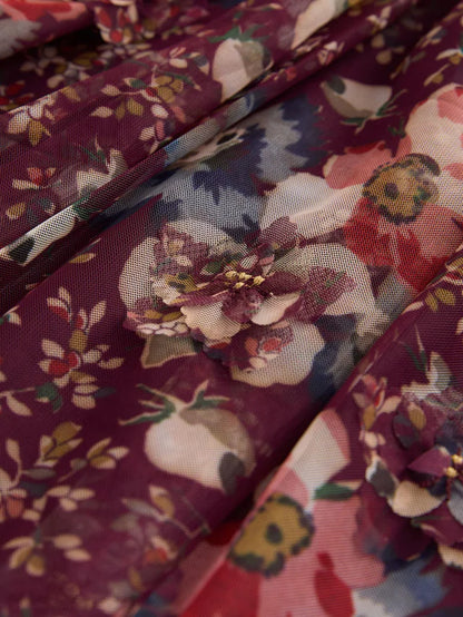 |Girl| Vestido De Malha Roxo De Manga Comprida (3 meses a 7 anos)