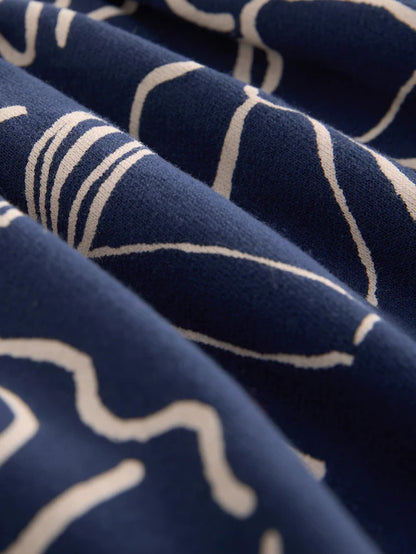 |Girl| Vestido De Moletom Com Laço Azul Marinho (3 meses a 7 anos)