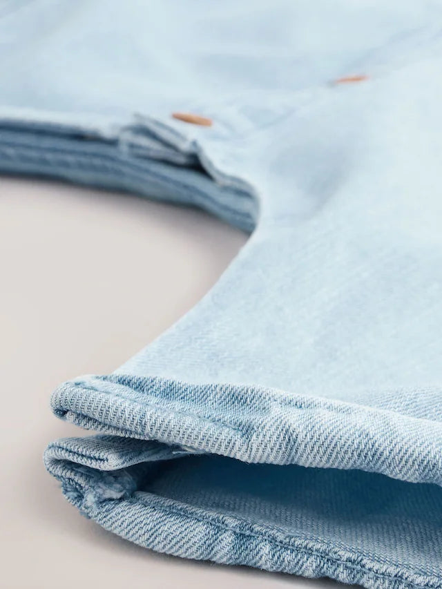 |BabyBoy| Conjunto De Macacão e Macacão Azul Jeans Para Bebê (0 meses a 2 anos)