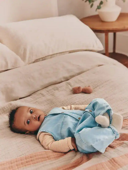 |BabyBoy| Conjunto De Macacão e Macacão Azul Jeans Para Bebê (0 meses a 2 anos)