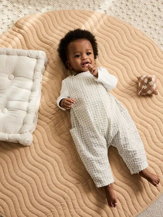 |BabyBoy| Conjunto De Macacão e Macacão Xadrez Verde Para Bebê (0 meses a 2 anos)