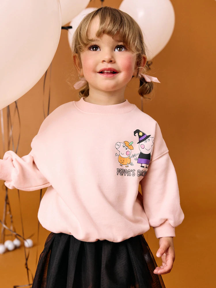 |Girl| Vestido Tutu Rosa Para Halloween Da Peppa Pig (3 meses a 7 anos)