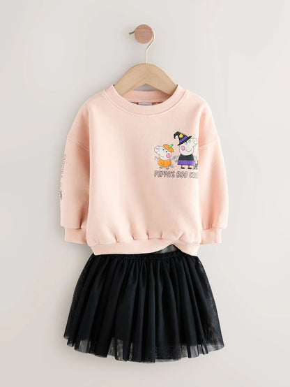 |Girl| Vestido Tutu Rosa Para Halloween Da Peppa Pig (3 meses a 7 anos)