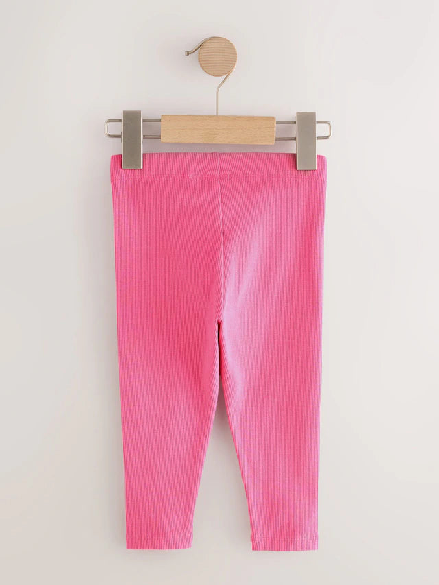 |Girl| Pacote Com 5 Leggings Caneladas Arco-íris (3 meses a 7 anos)