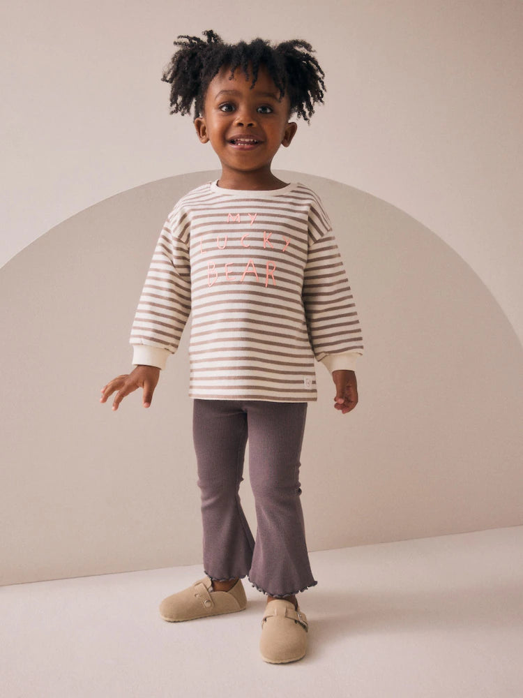 |Girl| Conjunto De Moletom Neutral Bear, Pacote Com 4 (3 meses a 7 anos)