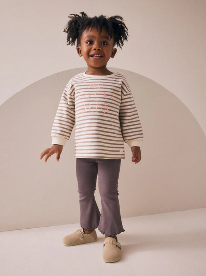 |Girl| Conjunto De Moletom Neutral Bear, Pacote Com 4 (3 meses a 7 anos)