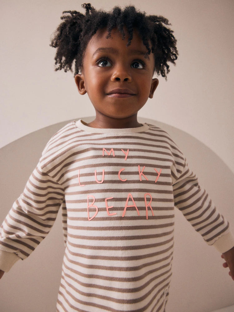 |Girl| Conjunto De Moletom Neutral Bear, Pacote Com 4 (3 meses a 7 anos)