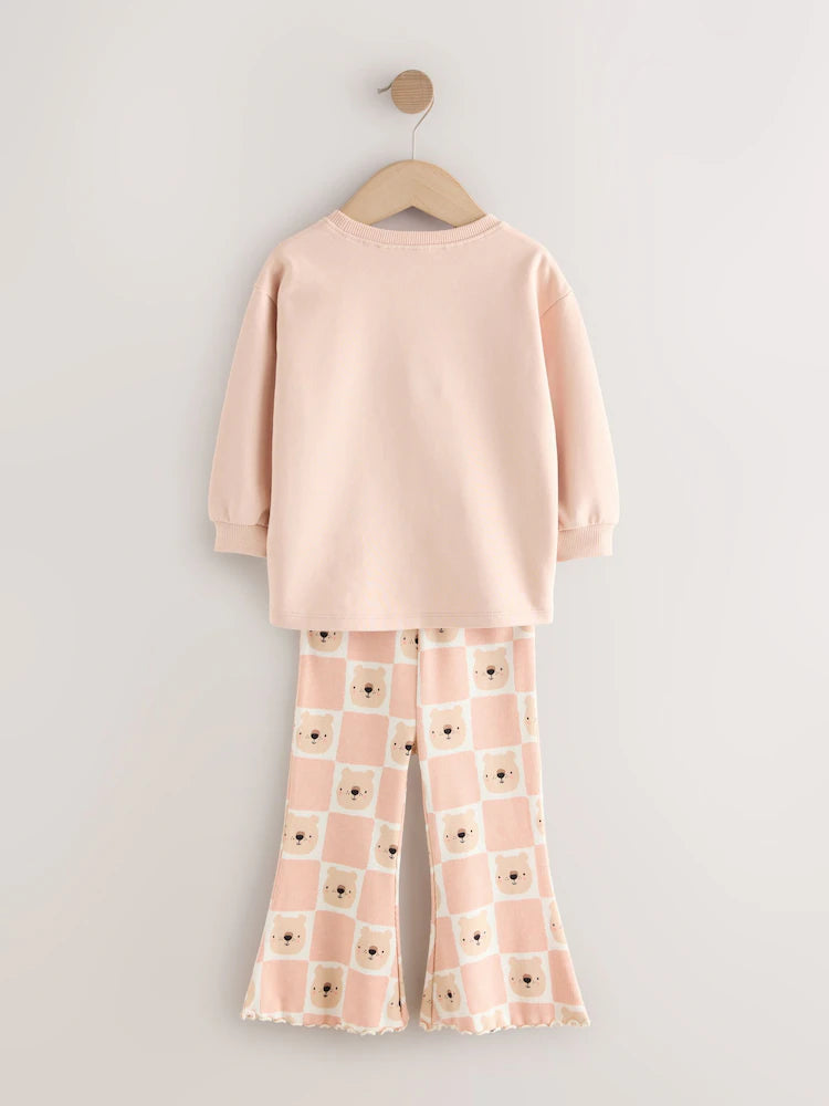 |Girl| Conjunto De Moletom Neutral Bear, Pacote Com 4 (3 meses a 7 anos)