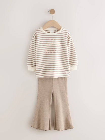 |Girl| Conjunto De Moletom Neutral Bear, Pacote Com 4 (3 meses a 7 anos)