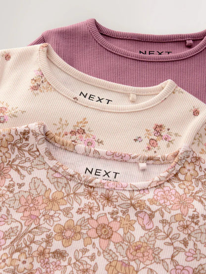 |Girl| Conjunto De Blusa e Legging Rosa, Pacote Com 3 (3 meses a 7 anos)