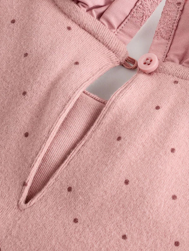 |Girl| Blusas Bordadas De Manga Comprida Rosa/Neutras (3 meses a 7 anos)