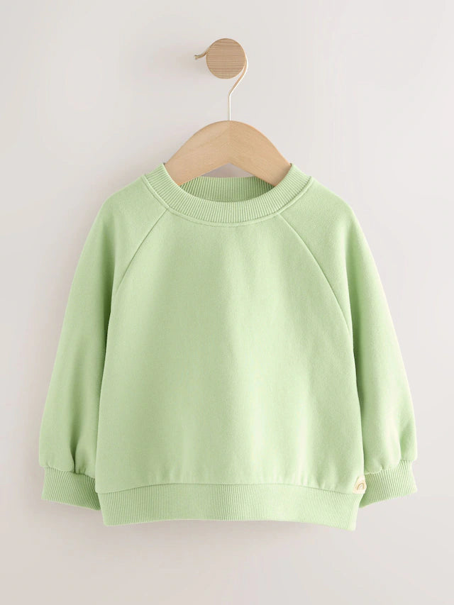 |Girl| Moletom Sage Green Crew (3 meses a 7 anos)