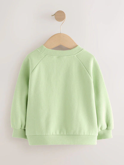|Girl| Moletom Sage Green Crew (3 meses a 7 anos)