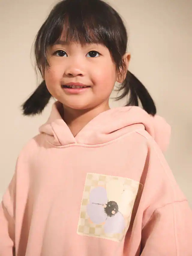 |Girl| Conjunto De Moletom Com Estampa Gráfica De Plantas Rosa Claro e Calça De Moletom De Perna Larga (3 meses a 7 anos)