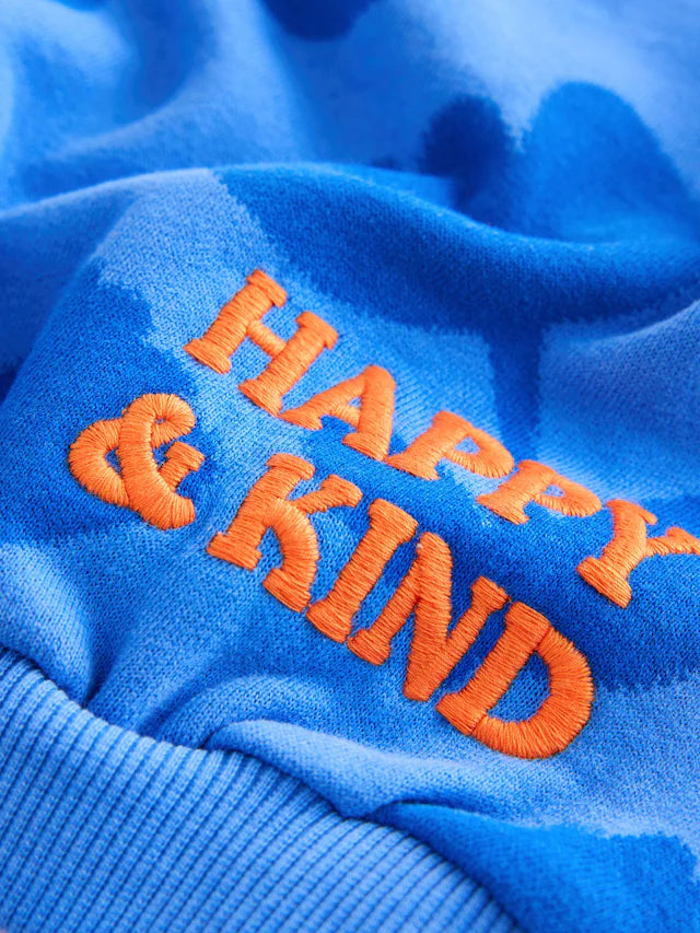 |Girl| Conjunto De Moletom Com Estampa De Flor Azul e Legging Flare (3 meses a 7 anos)