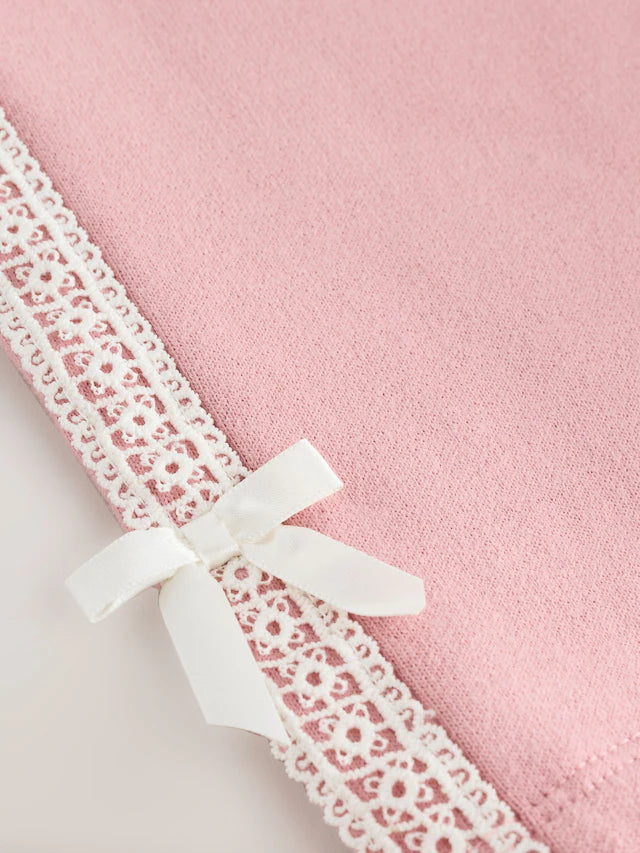 |Girl| Conjunto De Moletom Barbie Creme/Rosa e Calça Jogger De Perna Larga (3 meses a 7 anos)